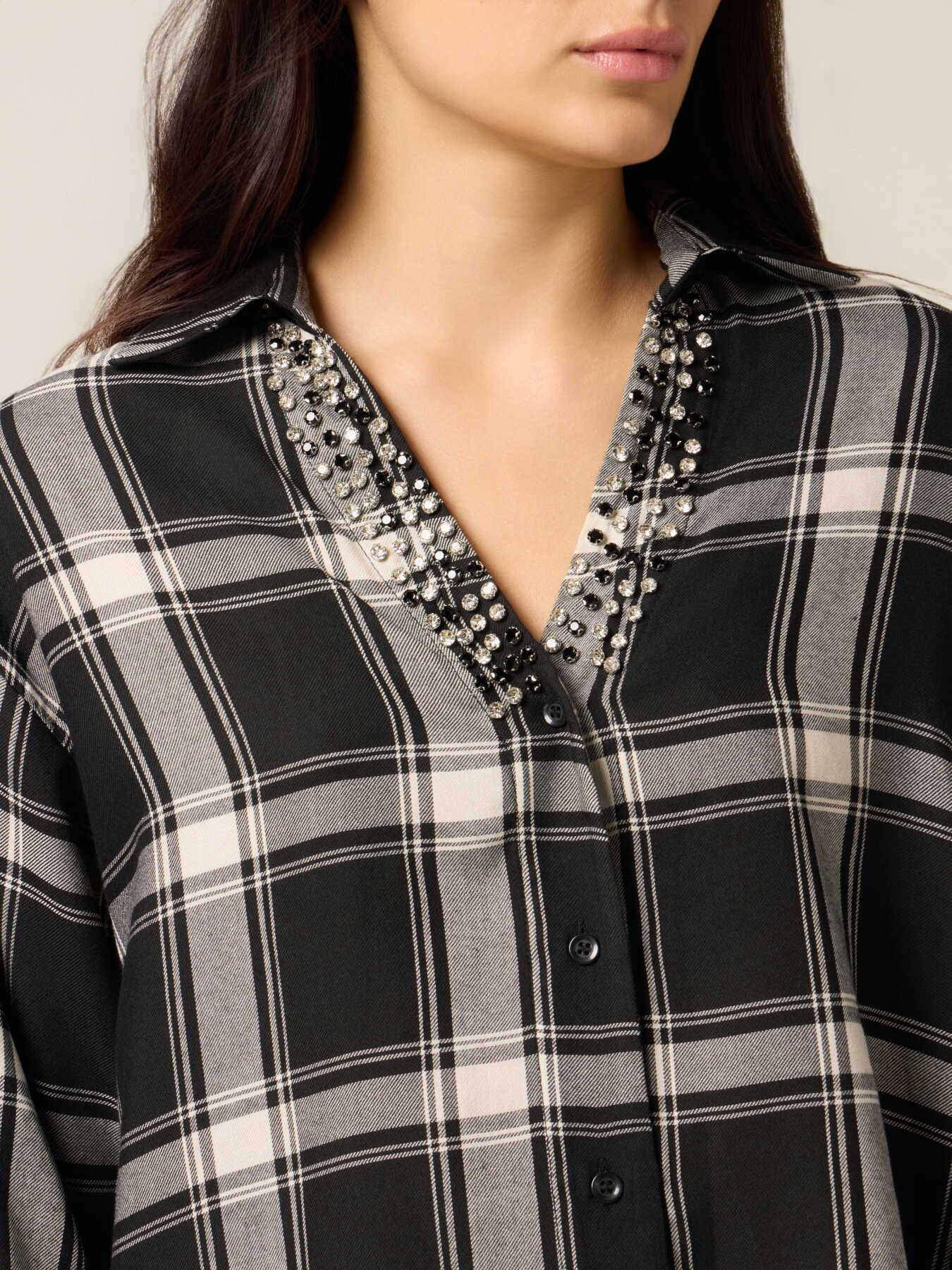 Camicia check con castoni image number 2