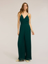Long pleated georgette jumpsuit image number 2