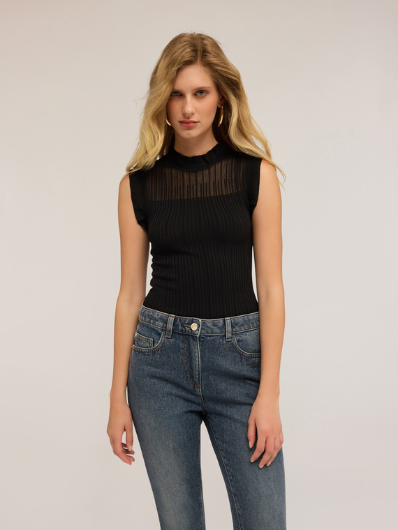 Ribbed knit top