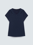 T-shirt in cotone con ricami e cut out image number 4