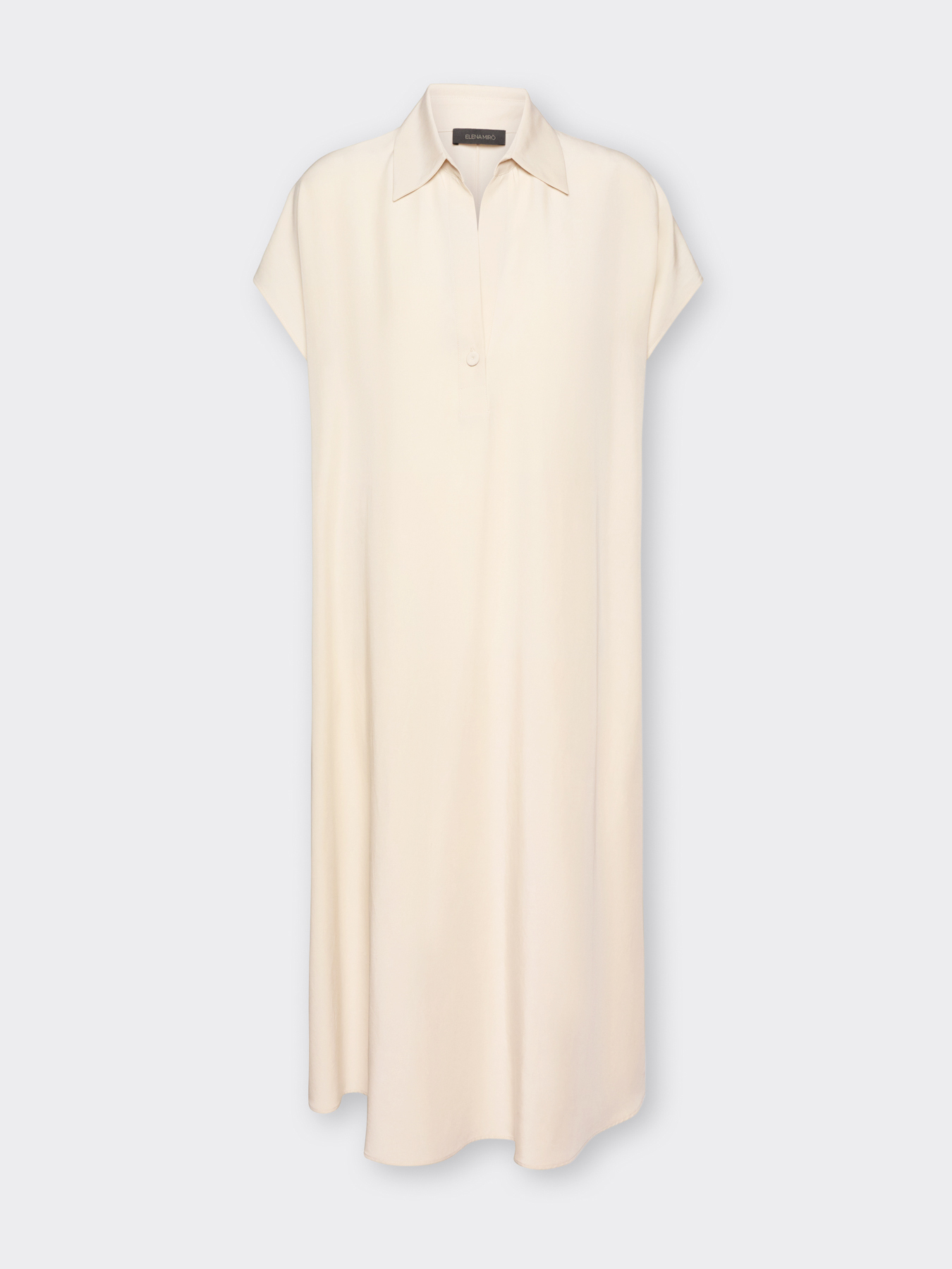 Long dress in lyocell and linen image number 4