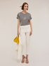 T-shirt a righe con strass e pietre image number 2