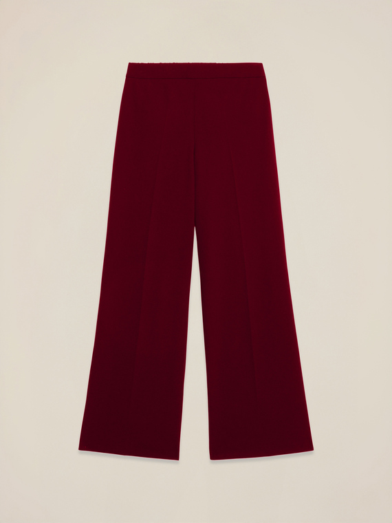 Pantaloni palazzo din țesătură crepe