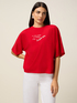 T-shirt with embroidered lettering image number 0
