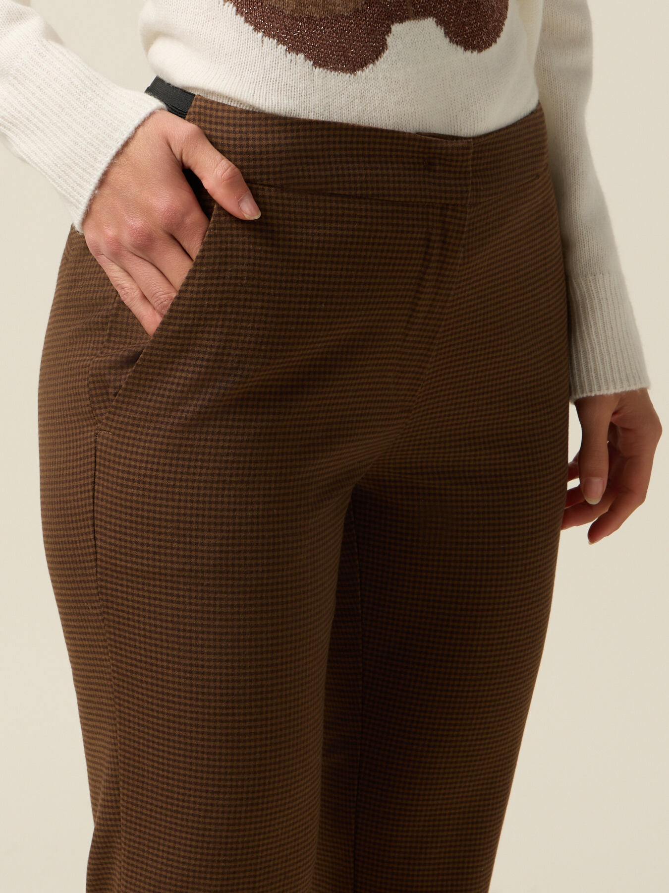 Pantalon micro pied-de-poule image number 2