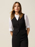 Crepe fabric vest image number 4