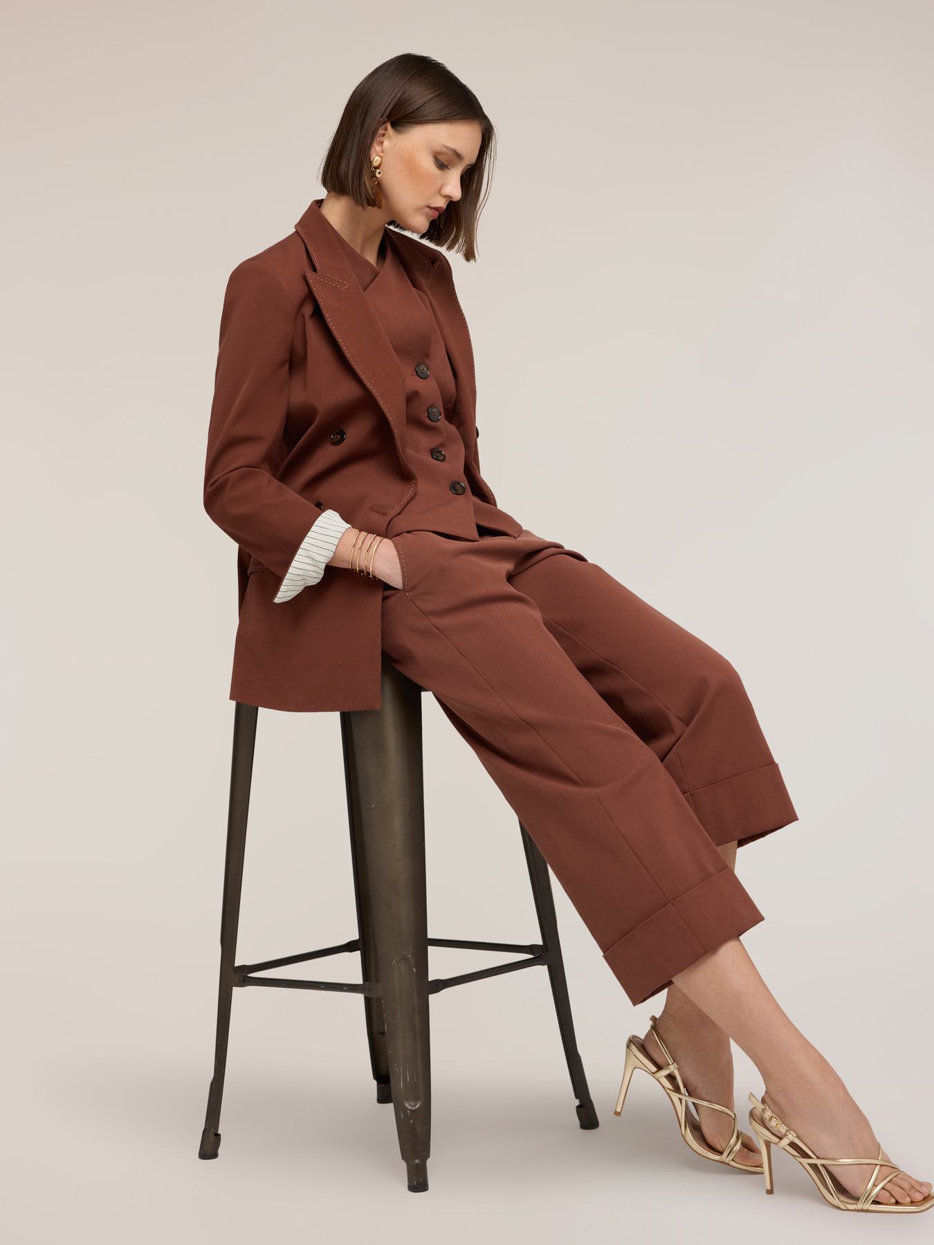 Jacket with topstitching The Tailoring Lab image number 4