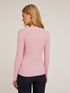 Dreidimensionaler Rippen-Pullover mit V-Ausschnitt image number 1