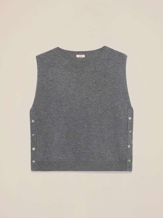 Gilet in lana e cashmere