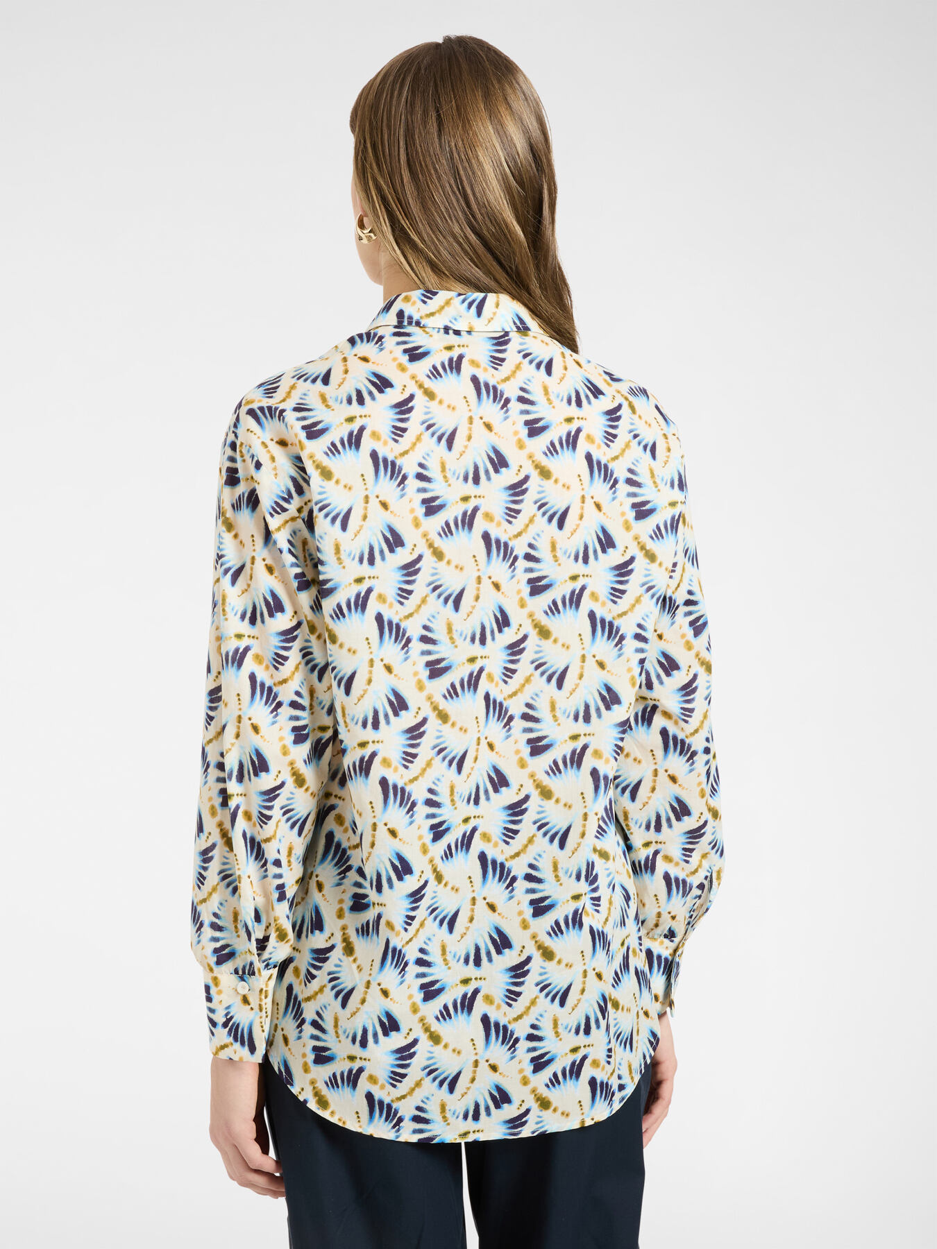 Printed muslin shirt image number 1