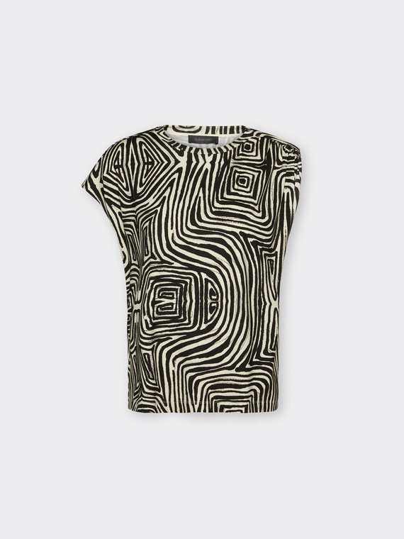 Asymmetrisches bedrucktes Top