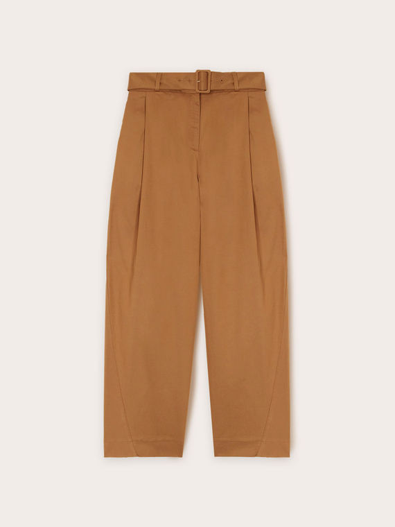 Balloon trousers with fabric belt