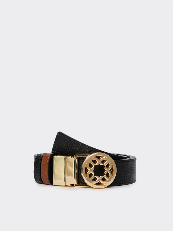 Cintura Monogram  reversibile in pelle