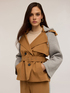 Trench coat with scuba inserts image number 0