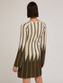Vestito a righe in maglia lurex effetto plissé image number 1