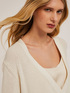 Cardigan ad incrocio in cotone image number 2
