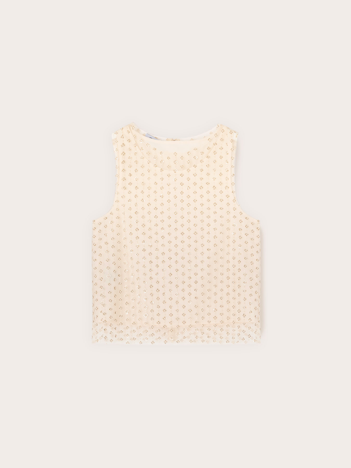 Top in tulle ricamato image number 4