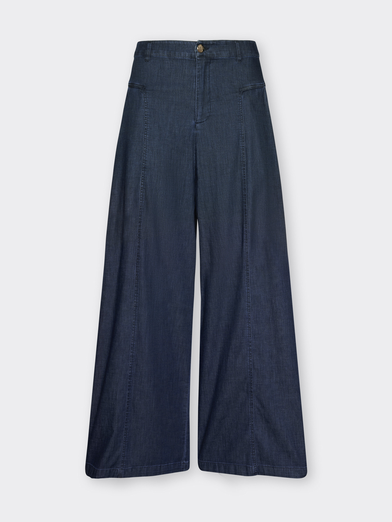 Jeans wide leg in Chambray,  "Wanda" image number 4