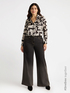 Jeans mit weitem Bein schwarze Waschung image number 0