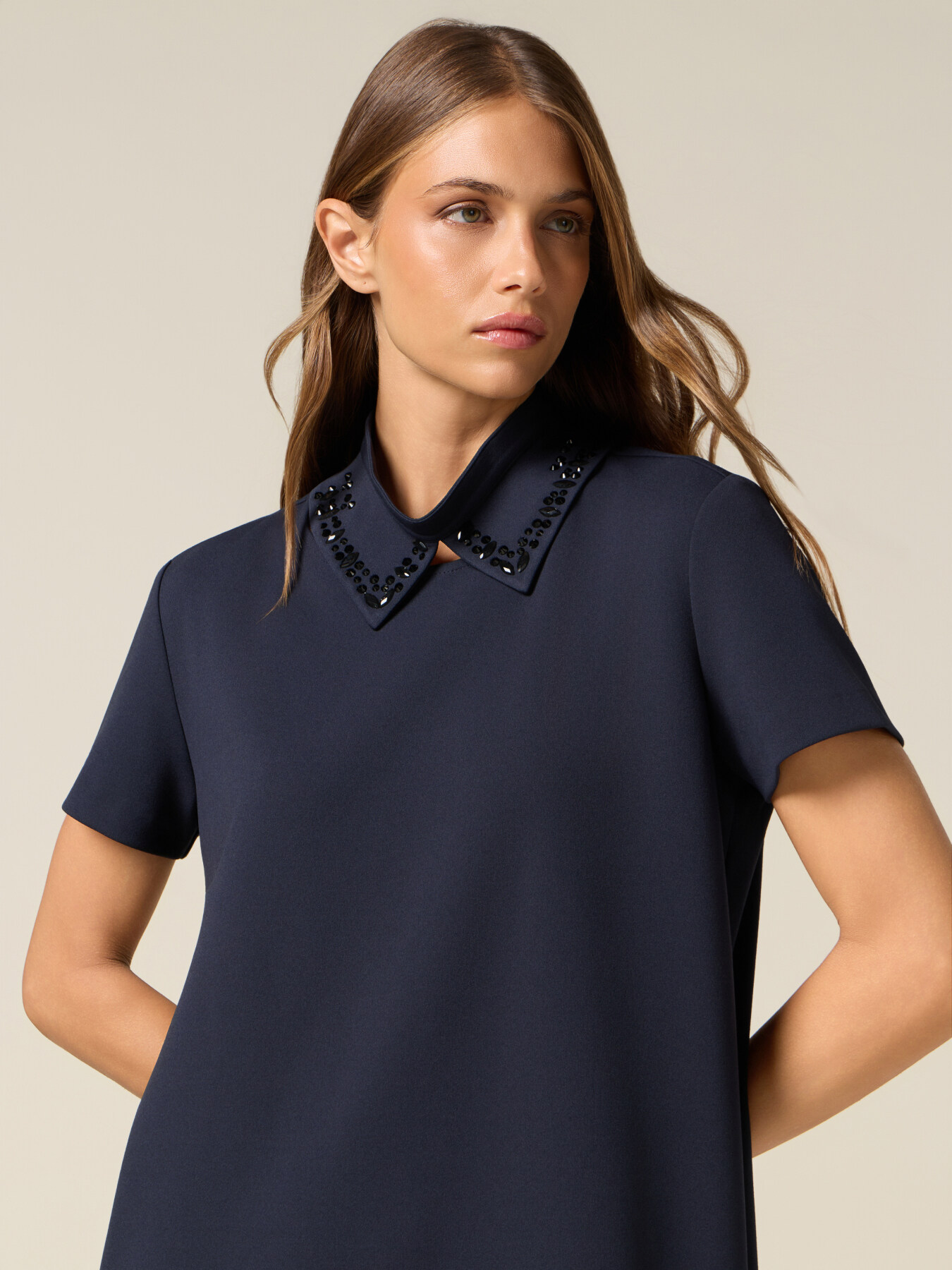 Vestito regular con colletto staccabile image number 2