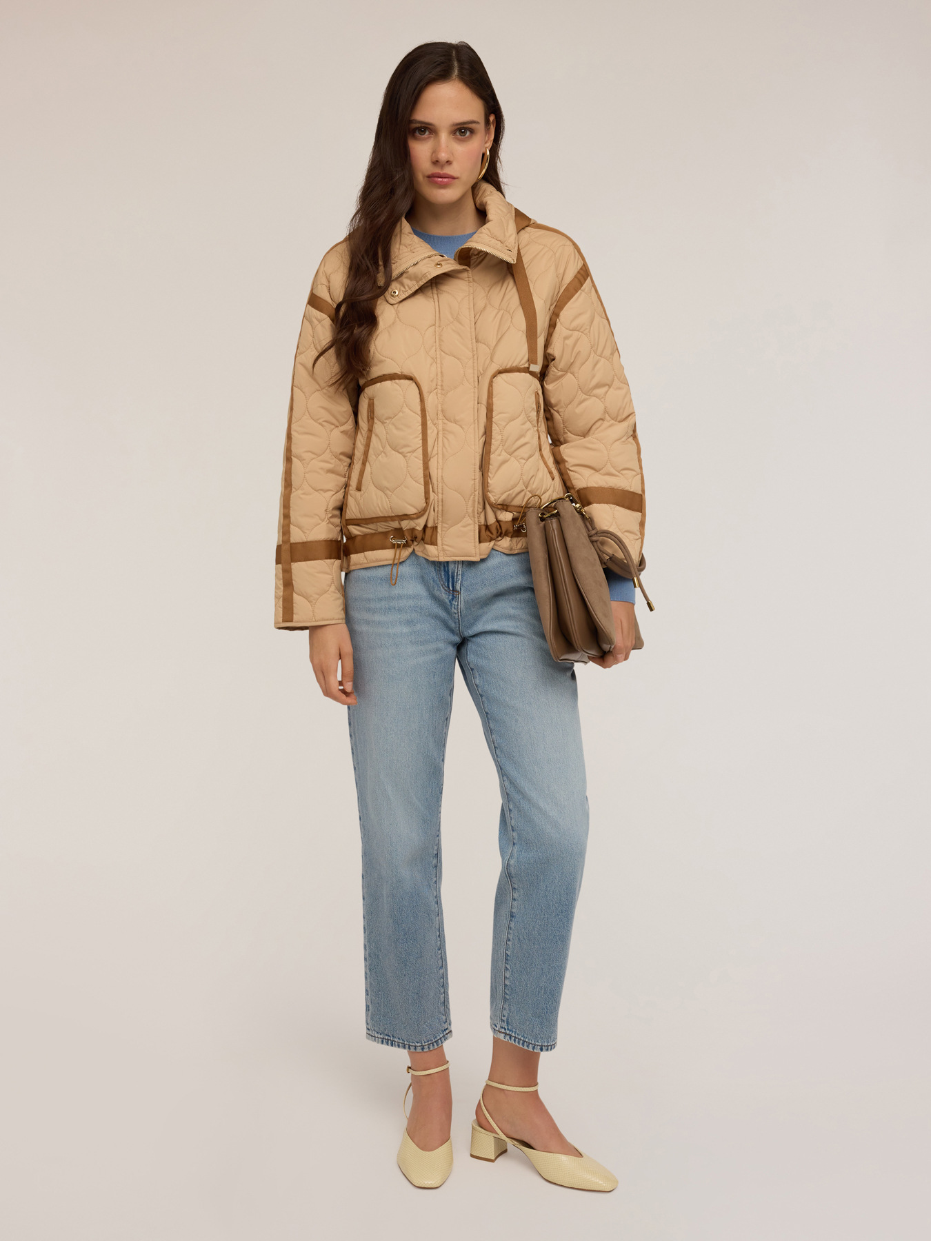 Veste matelassée avec bordures en gros-grain image number 2