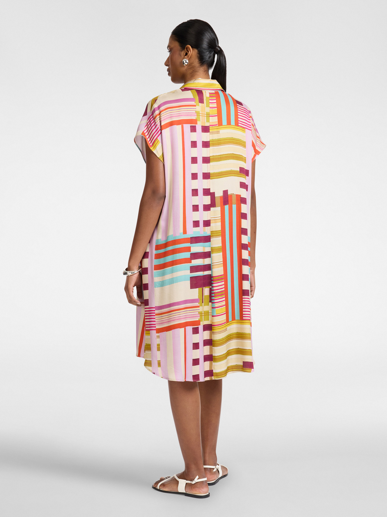 Abito in raso stampato image number 1