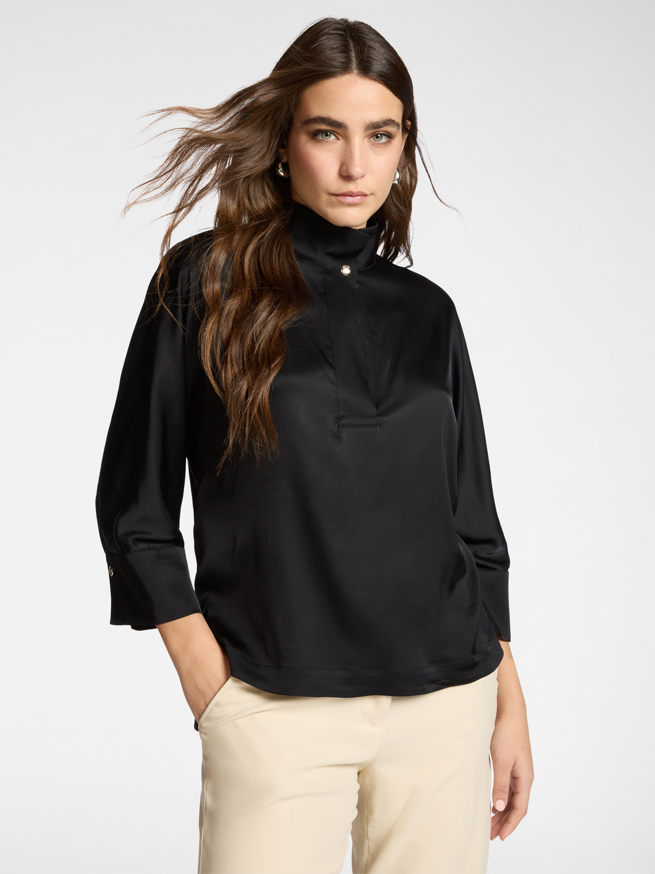 Camicia in raso image number 0