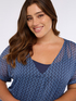 Blusa in creponne con scollo a V image number 3