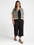 Linen and jersey trousers with laces image number 2