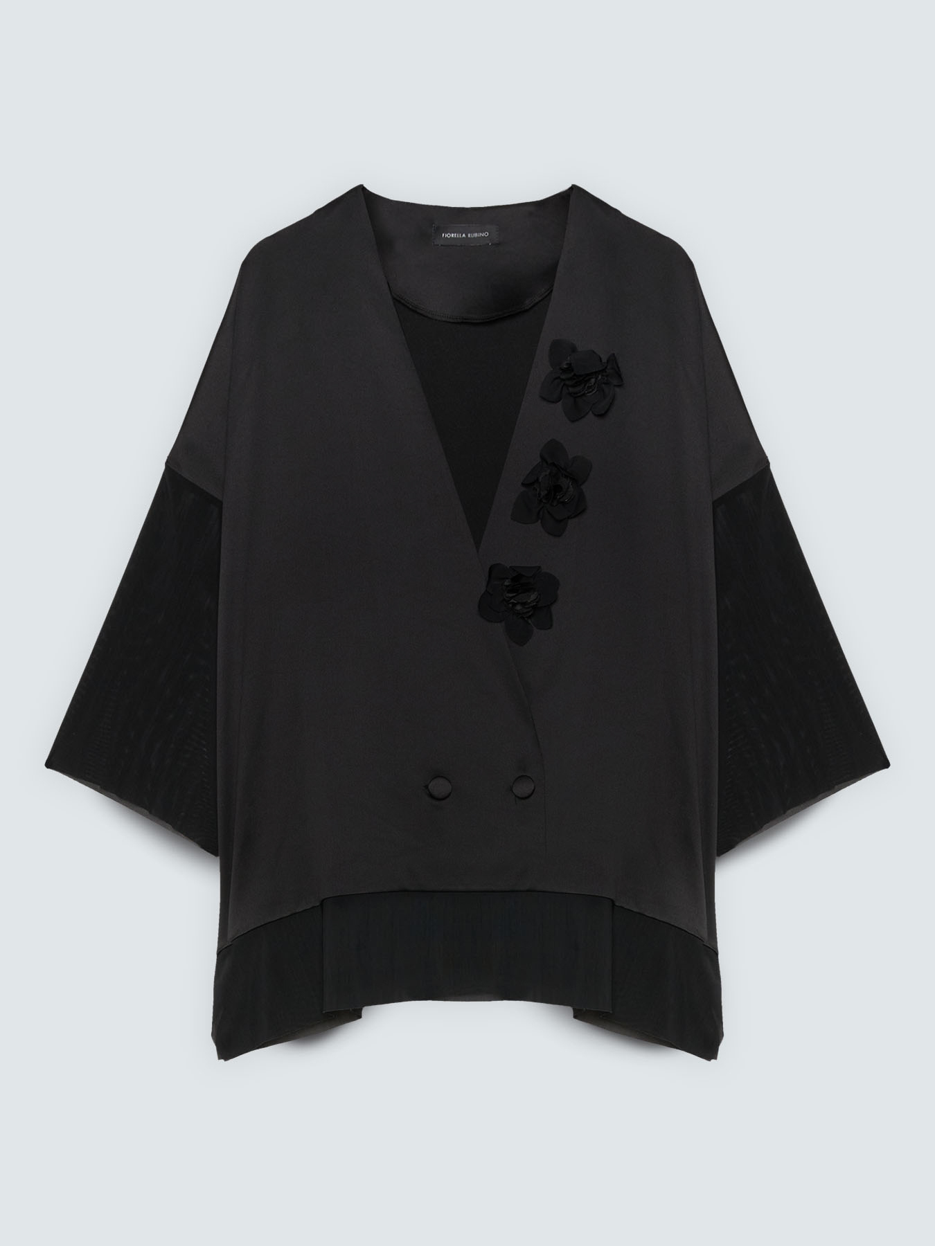 Doppelreihige Jacke aus Satin image number 4