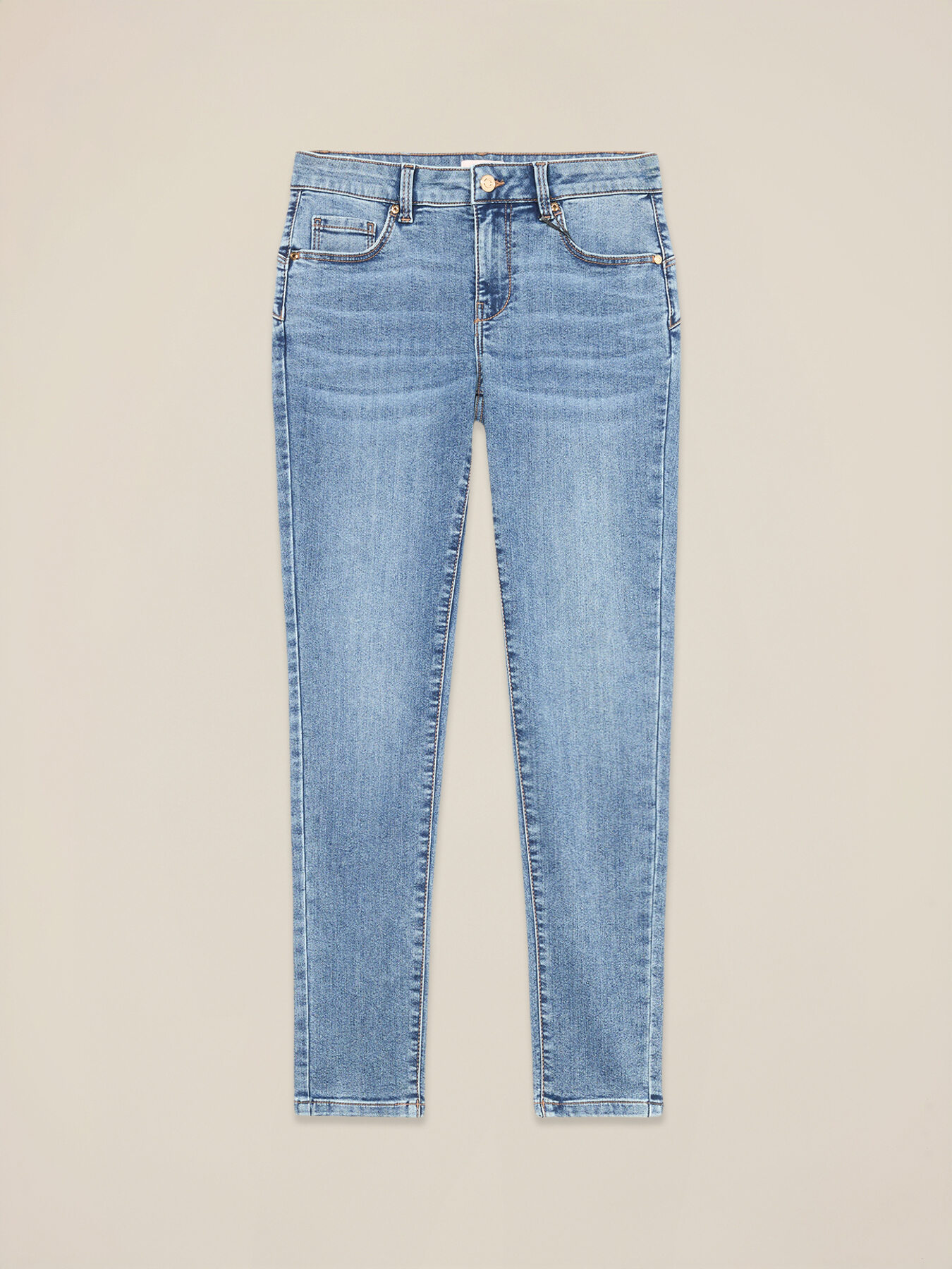 Stone-washed skinny jeans image number 4