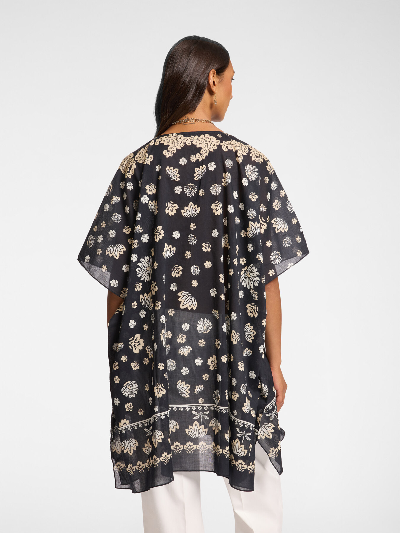 Caftan imprimé et brodé image number 1