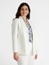 Langer Blazer aus Stretchgewebe mit Knopf image number 2