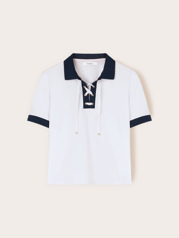 Polo with contrast collar