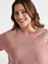 T-shirt with leaf print image number 3