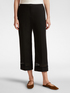 Cropped trousers with embroidered trim image number 2