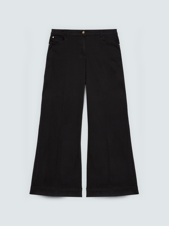 Wide Leg Hose aus Baumwolle