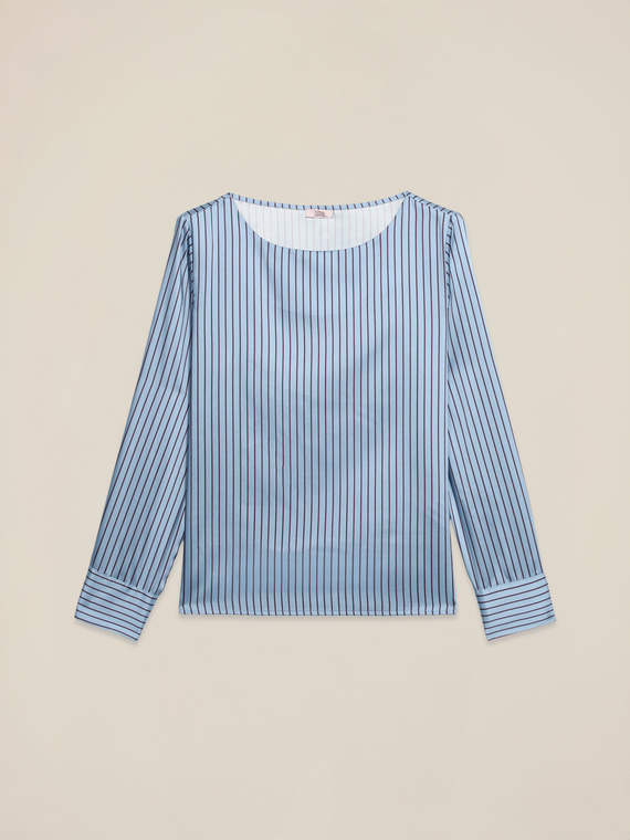 Blusa in raso a righe