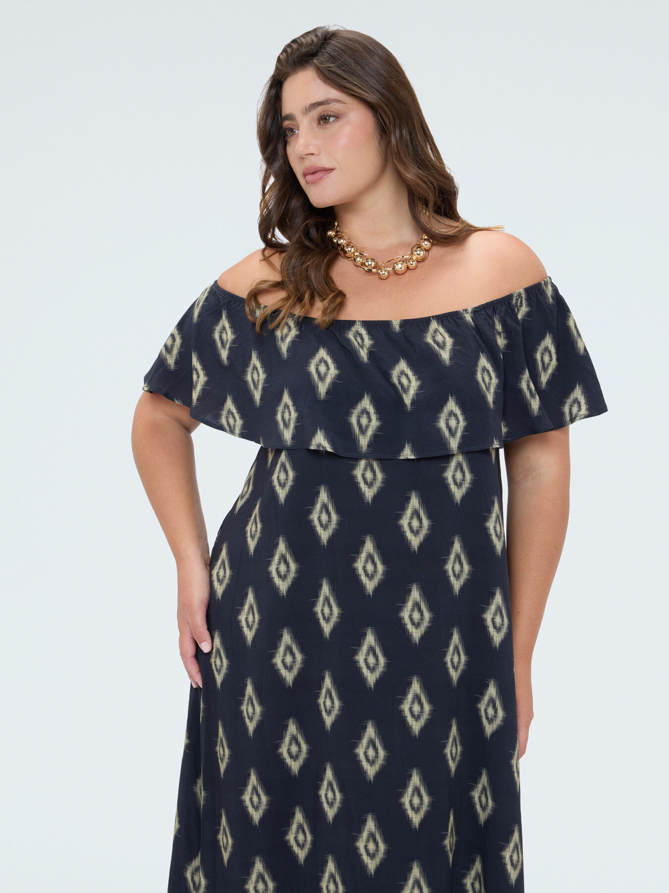 Robe Chill &eacute;paules d&eacute;nud&eacute;es avec imprim&eacute; image number 2