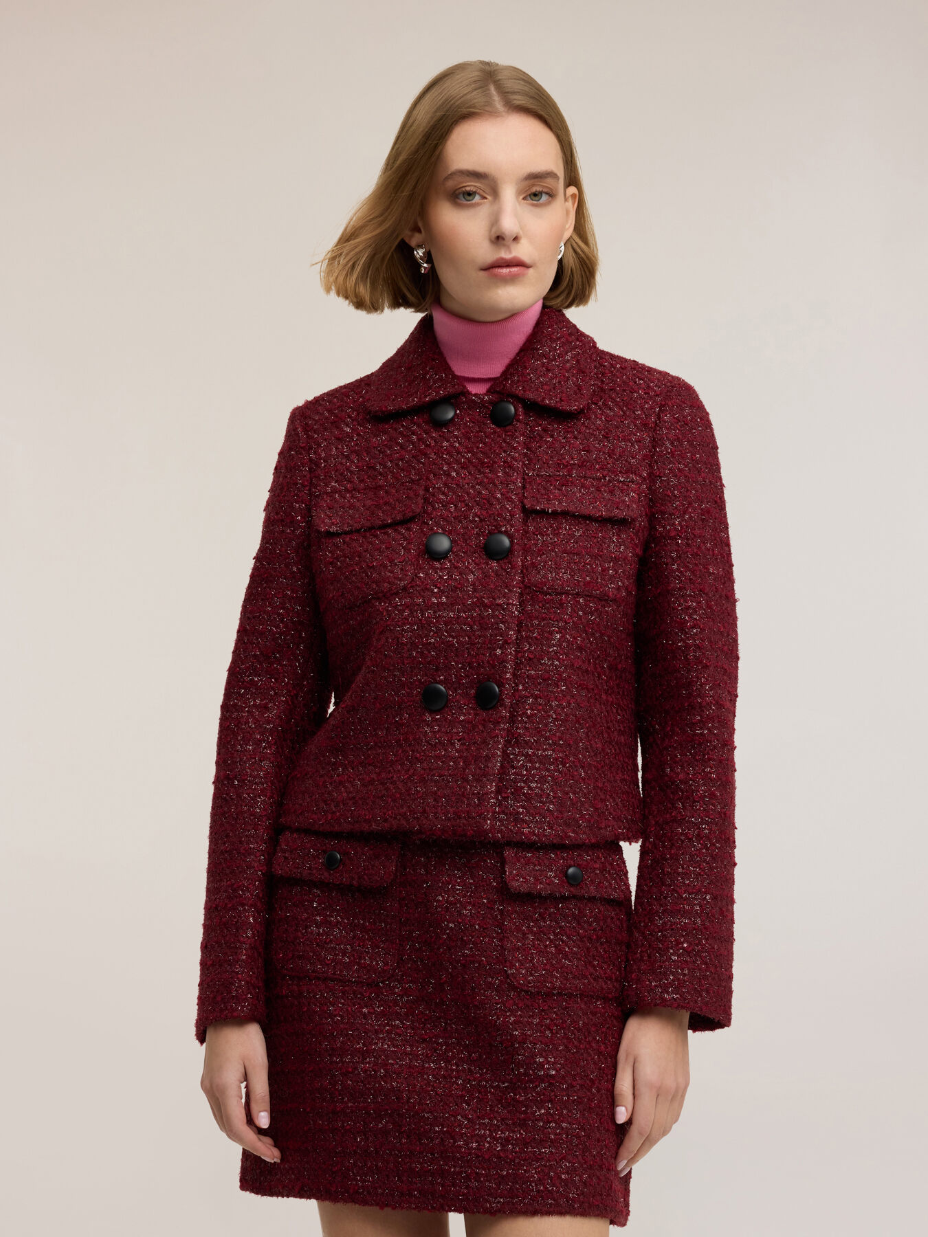 Veste croisée en bouclé image number 2