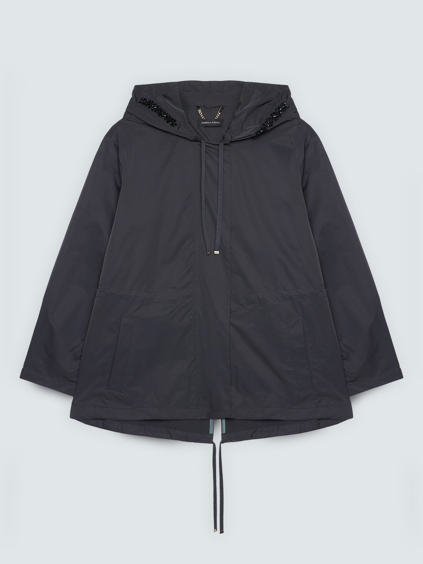 Parka con cappuccio e applicazioni image number 5