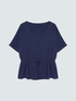 Viscose blouse with drawstring waist image number 4