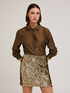 Solid colour lyocell blend shirt image number 0