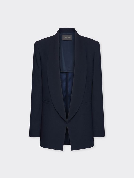 Structured cr&ecirc;pe jacket