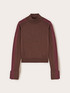 Zweifarbiger Rollkragenpullover aus Seidenmischung image number 4