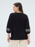 Bluse mit Blumenstickereien image number 1