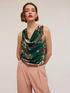 Decò patterned satin top image number 0