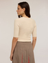 Short-sleeved ribbed knit top image number 1