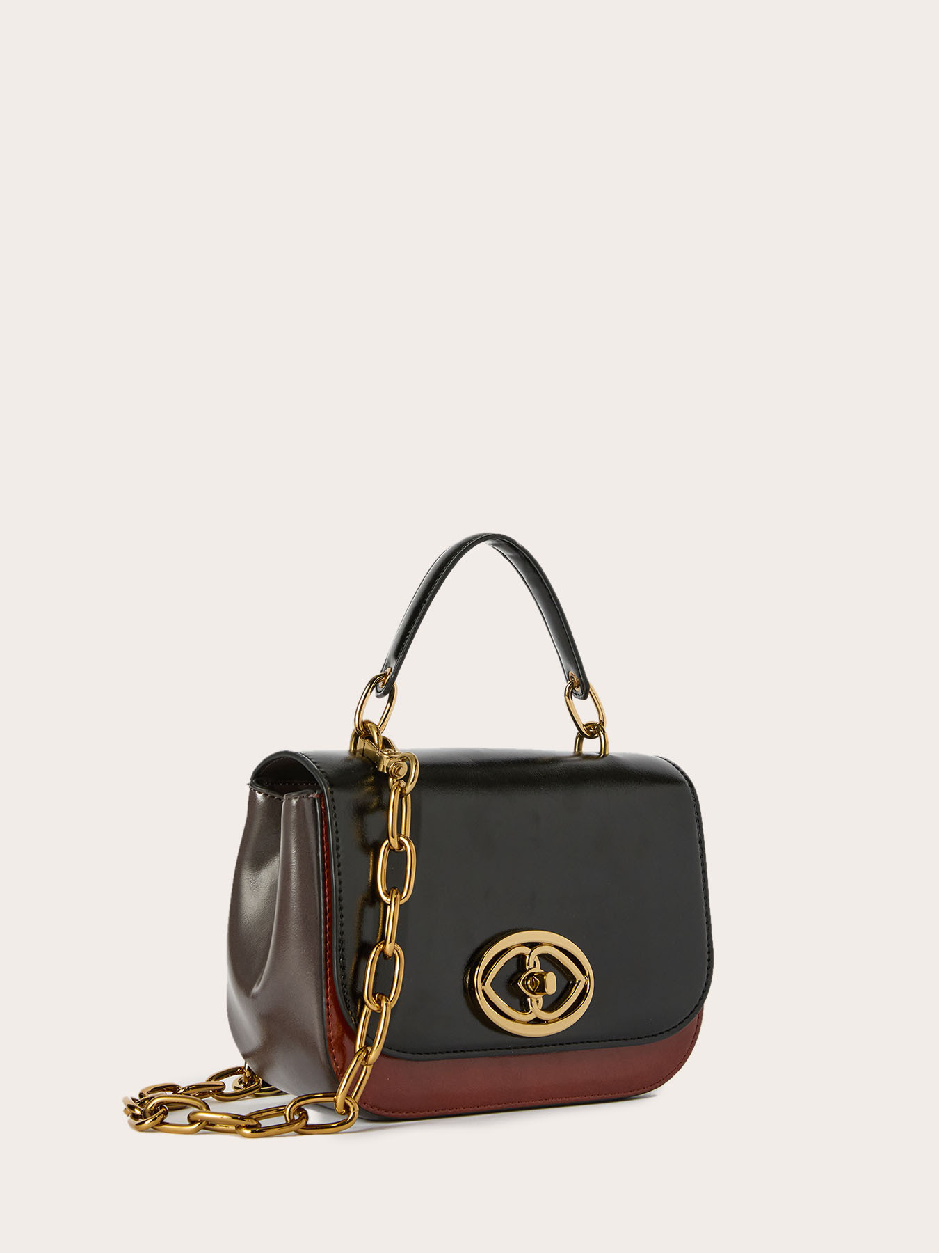 Coated fabric shoulder bag image number 3