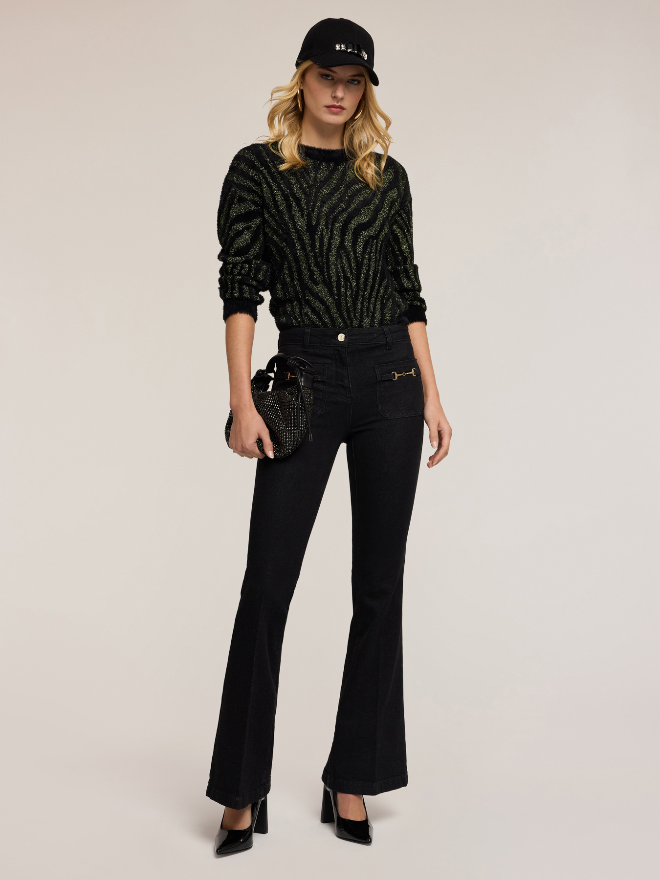 Maglia zebrata laminata image number 2